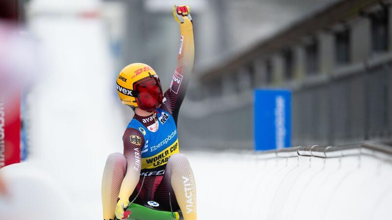 Rodlerin Julia Taubitz belegte in Winterberg den zweiten Platz.