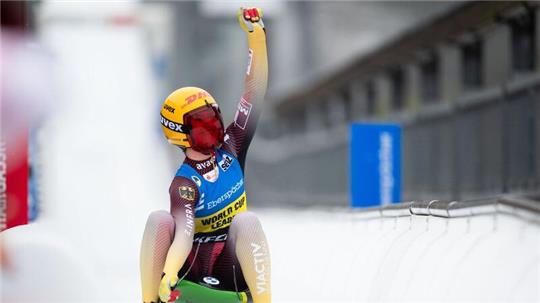Rodlerin Julia Taubitz belegte in Winterberg den zweiten Platz.