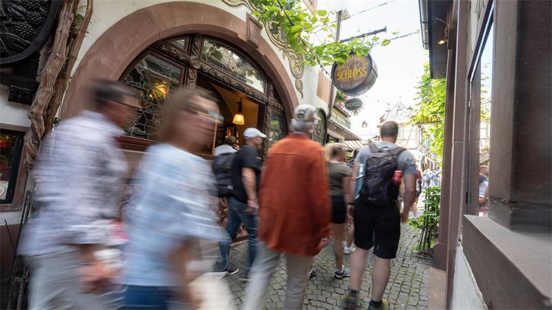 Rekordhalbjahr - Aber Konsumflaute bremst Inlandstourismus Rüdesheim am Rhein ist ein beliebtes Ziel ausländischer Gäste. (Foto: Archiv)