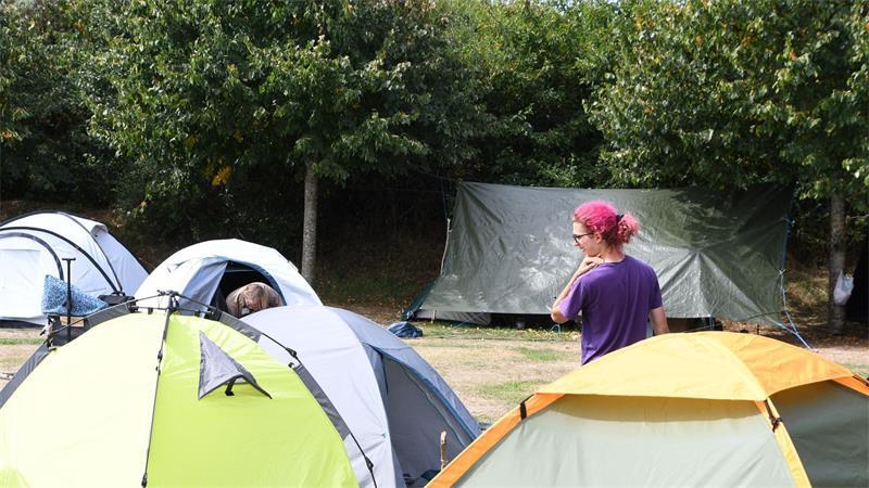 Rund 200 Zelte hatten während des Protestcamps zeitweise auf der Festwiese in Tinnum auf Sylt gestanden.