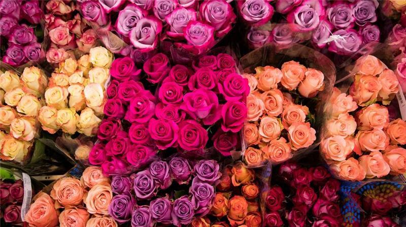 Rund um den Valentinstag werden viele Blumensträuße verkauft.