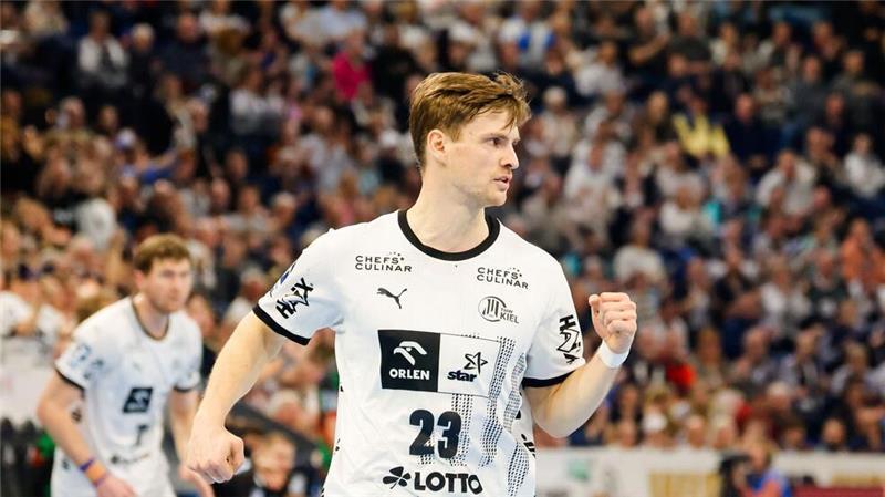 Rune Dahmke und der THW Kiel spielten gegen die MT Melsungen.