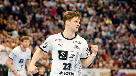 Rune Dahmke und der THW Kiel spielten gegen die MT Melsungen.