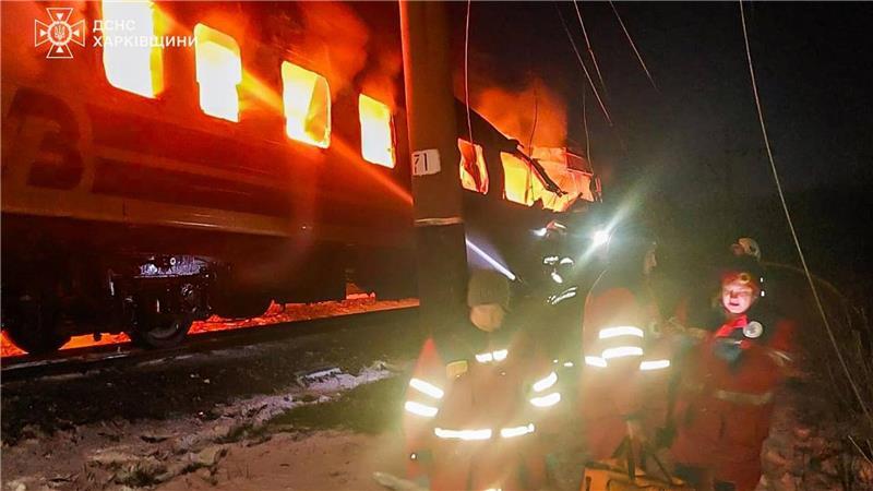 Russland schoss Drohnen auf einen Passagierzug. 