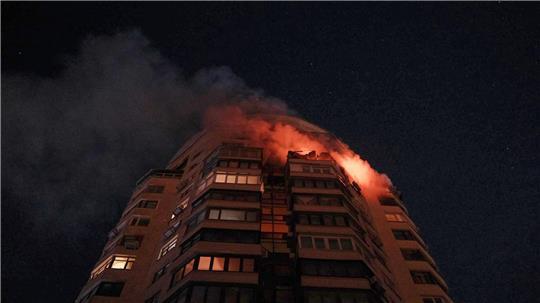 Russland überzog die Ukraine in der Nacht erneut mit Luftangriffen. 