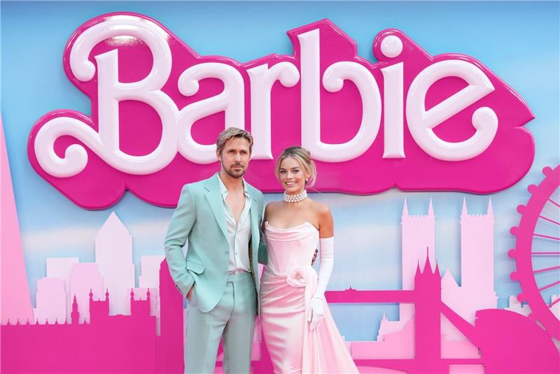 Große Ausstellung zum 65. Geburtstag von Barbie in London Ryan Gosling und Margot Robbie bei der Premiere im Juli von «Barbie» in London.