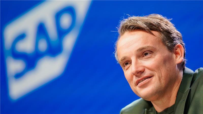 USA dominieren die Börsen – Deutsche Firmen Außenseiter SAP-Chef Christian Klein: Der Walldorfer Softwarekonzern ist das wertvollste Dax-Unternehmen (Archivbild)