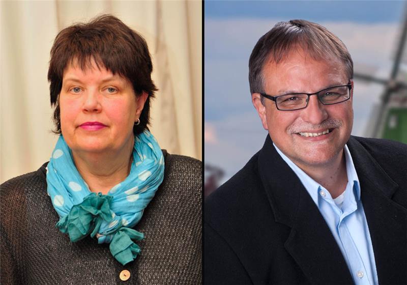 SPD-Ratsfrau Christel Oehr und AfD-Ratsherr Thomas Schack.