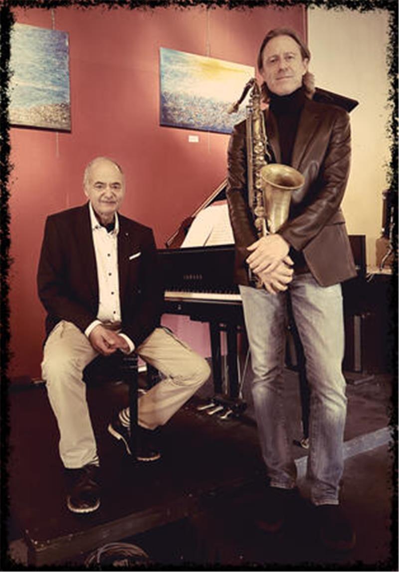 Hommage an Joe Cocker: Norbert Fimpel und Daniel Roth auf Tournee Saxofonist Norbert Fimpel (rechts) und Pianist Daniel Roth.
