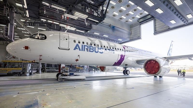 Neuer Airbus-Jet A321 XLR hebt Mittwoch erstmals in Finkenwerder ab Schaulustige sind in Finkenwerder an diesem Mittwoch ab 9.30 Uhr zum „First-Flight-Event“ des A321 XLR eingeladen. Foto: Airbus/Bengt Lange