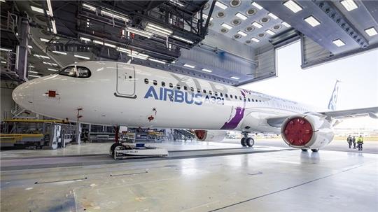 Schaulustige sind in Finkenwerder an diesem Mittwoch ab 9.30 Uhr zum „First-Flight-Event“ des A321 XLR eingeladen. Foto: Airbus/Bengt Lange