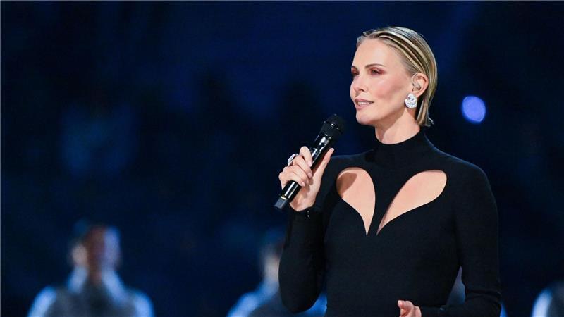 Schauspielerin Charlize Theron hielt eine Rede für den Frieden.