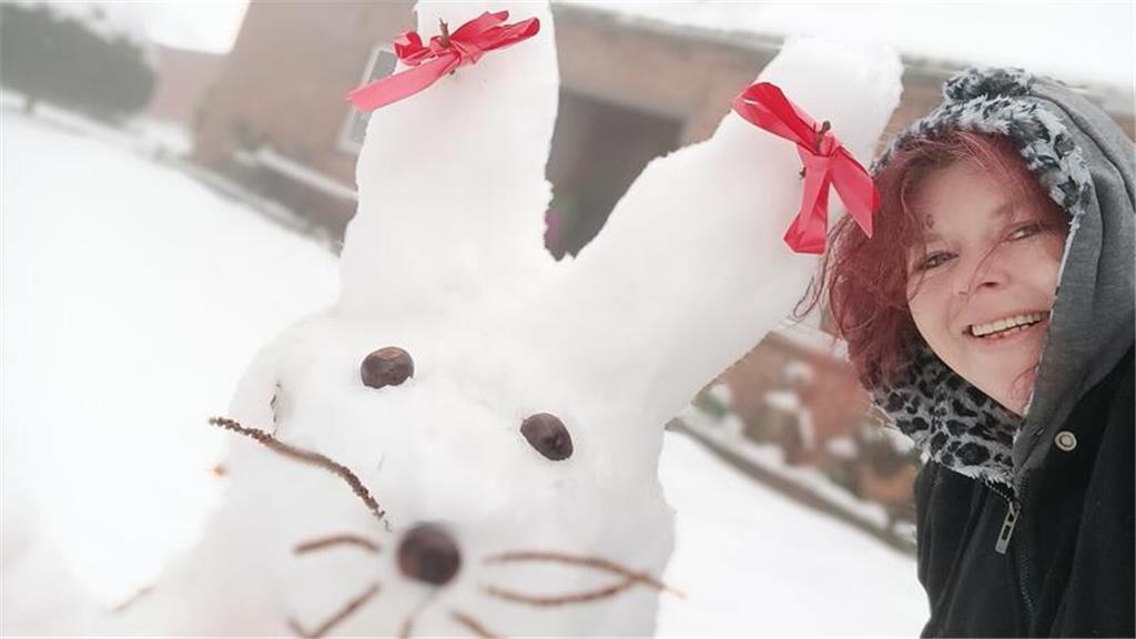 Schneehase gebaut von Cindy Höper aus Ahlerstedt.