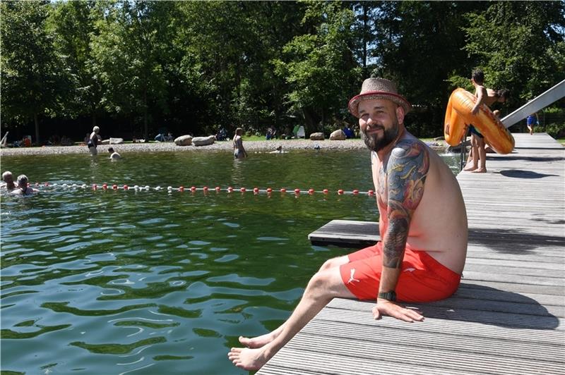 Warum Badegäste so gerne ganz natürlich in Sauensiek plantschen „Schön hier, wie Urlaub“, findet Andre Marquardt .