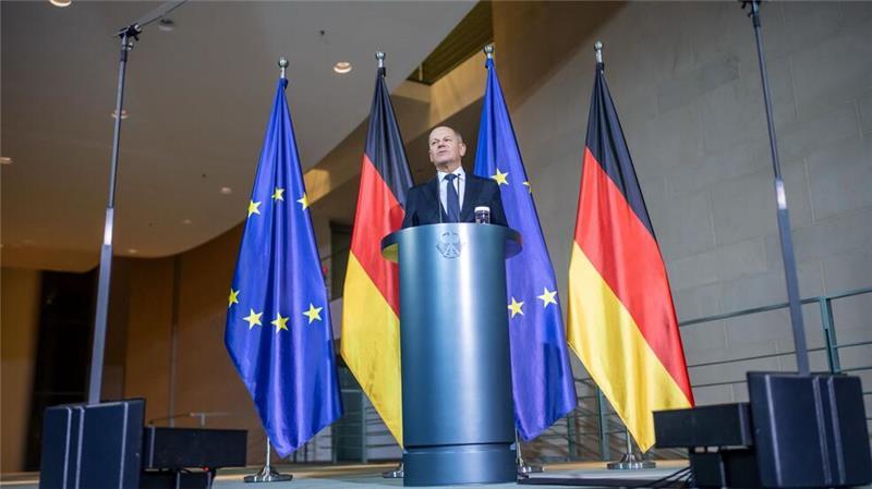 Scholz fand mahnende Worte: „Es geht in diesen Tag um Krieg und Frieden in Europa.“