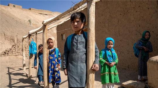 Schüler einer zweiten Klasse in Bamiyan.