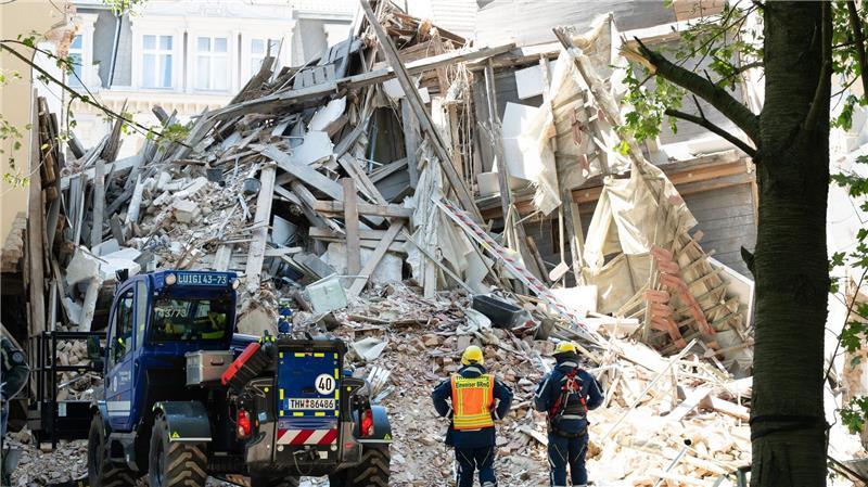 Schuttberg nach Hauseinturz