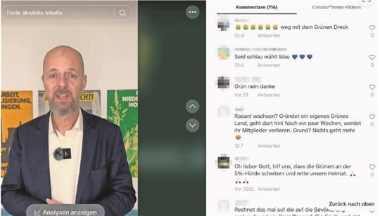 Schwierige Zeiten für Politiker: Der grüne Bürgerschaftsabgeordnete wird auf TikTok beleidigt.