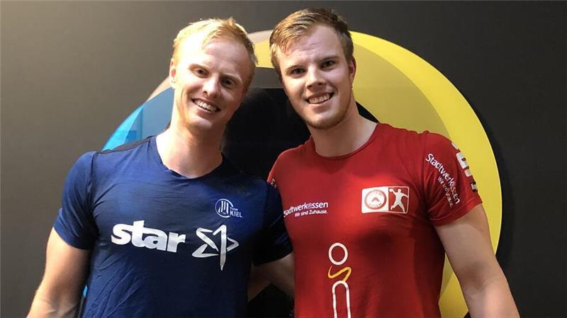 Zwei Schocks in kurzer Zeit: Schwere Saison für die Firnhaber-Brüder Sebastian Firnhaber (links) spielte bis 2019 beim THW Kiel, sein Bruder Lucas vier Jahre bei TUSEM Essen.