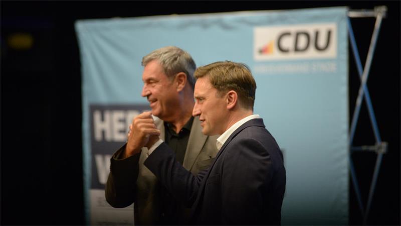 Kernfusion-Forschung: Deshalb fiel die Entscheidung gegen Stade Sebastian Lechner - hier mit Bayerns Ministerpräsident Markus Söder - attackiert die Landesregierung. Sie habe Zukunftstechnologie in Stade verhindert.