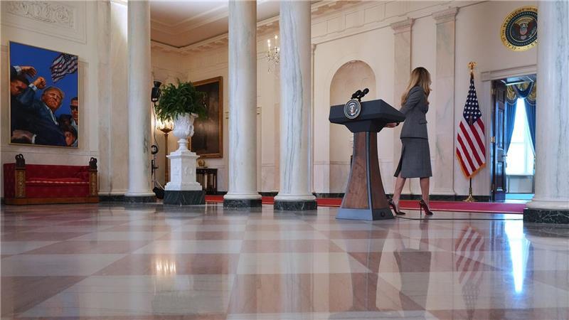 Sechs Minuten sprach die First Lady.