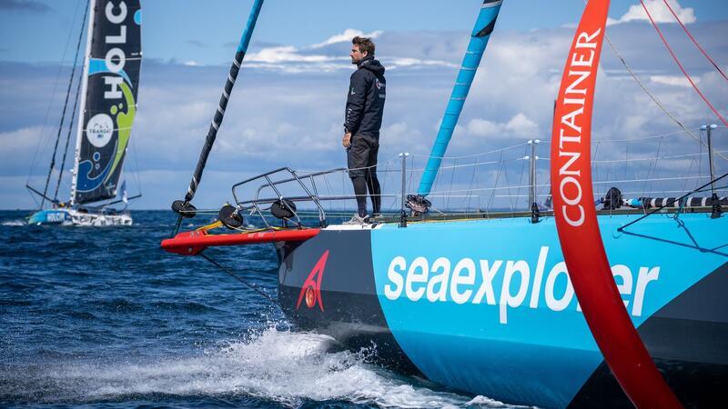 Boris Herrmann eröffnet Vendée-Globe-Saison mit Platz zwei Segler Boris Herrmann an Bord seiner Rennyacht „Malizia - Seaexplorer“ vor der Küste von Lorient.