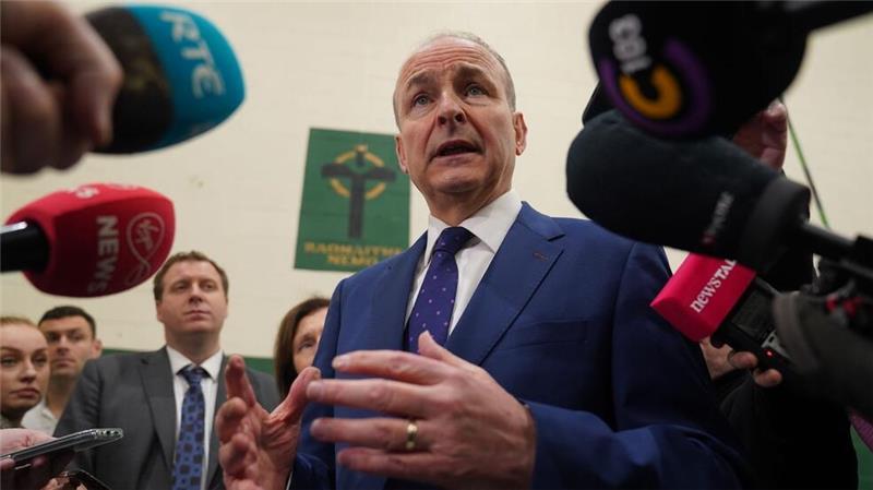 Seine Partei Fianna Fáil liegt auf Kurs, stärkste Kraft in Irland zu werden: Vizeregierungschef Micheál Martin.