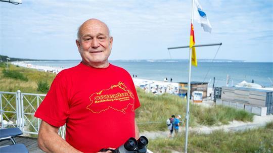 Seit 50 Jahren hat Holger die Ostsee vor Binz im Blick.
