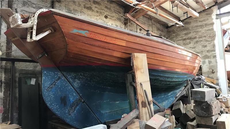 Seit 50 Jahren liegt das kleine Segelboot auf der Bootswerft Hatecke.