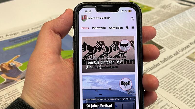 Seit dem 24. Januar 2024 informiert die Gemeinde Hollern-Twielenfleth ihre Bürger über eine eigene Orts-App.
