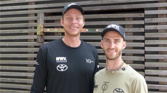 Seit sieben Jahren trainieren Clemens Wickler (rechts) und Niels Ehlers im Beach Center Hamburg, das auch Olympiastützpunkt für die Beachvolleyballer ist.
