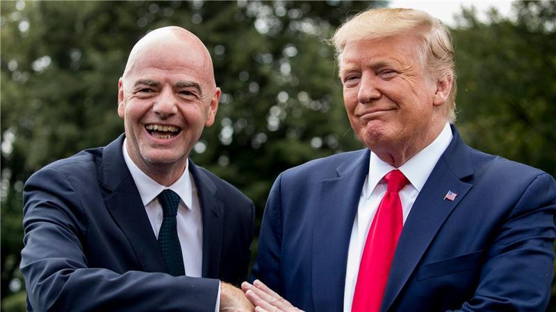 Anruf bei FIFA-Chef? Trump droht WM-Gastgeberstädten Selbst bei Trumps jüngstem Nahost-Gipfel in Ägypten war Infantino dabei. (Archivbild)