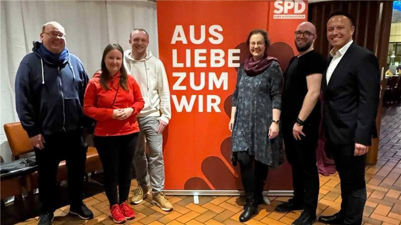Setzen auf Dialog für Buxtehudes Wirtschaft (von links): Michael Wenzel, die Landtagsabgeordnete Corinna Lange, Carsten Claude, Claudia Lühmann, Gerrit Steffens und Andre Borgerhoff.