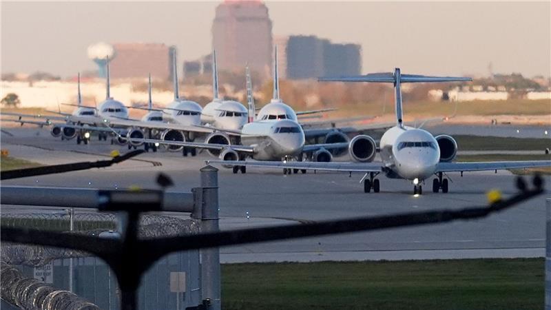 Shutdown in den USA und Stau am O’Hare International Airport in Chicago.