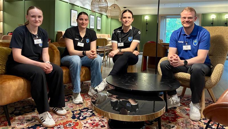 Aus Bayern und Sachsen: Für den BSV haben sie ihre Heimat verlassen Sie kümmern sich um den BSV-Nachwuchs (von links): Annika Hinsberger, Maja Schönefeld, Sabrina Krawczak und Marc Hünerbein.