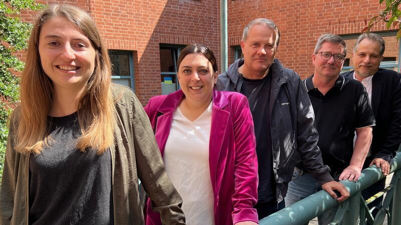Sie organisieren das Fest (von links): Anna Moritz, Sabrina Klapper, Andreas Schäfer, Thomas Mäkel und Amir Afschartabbar.