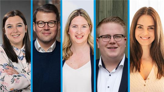 Sie wollen für die CDU das Mandat im Wahlkreis Stade I /Rotenburg II holen: Sabrina Klapper, Alexander Krause, Birgit Butter, Nico Burfeind und Vanessa Zobel (von links).