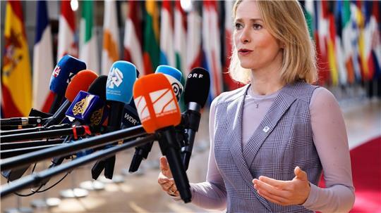 Sieht die EU-Staaten bei Militärhilfen in der Pflicht: Die EU-Außenbeauftragte Kaja Kallas. 