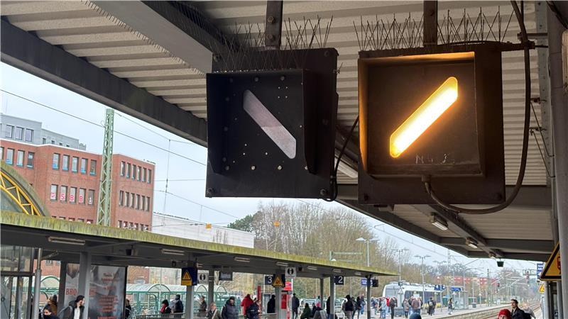 Signal am Bahnhof Buxtehude während der Stellwerksstörung am vergangenen Mittwoch.