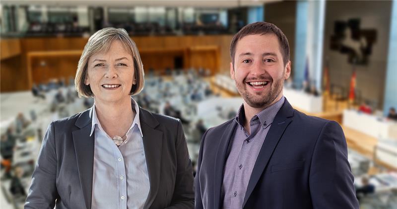 Silvia Nieber und Piotr Brunckhorst-Sak. (Montage mit dpa-Material: Feindt)