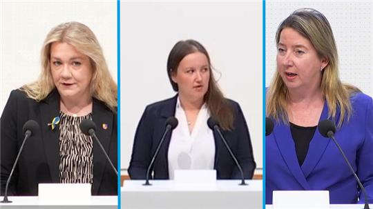 Sind seit einem Jahr im Amt: Die Landtagsabgeordneten Melanie Reinecke (CDU, v. li.), Corinna Lange (SPD) und Birgit Butter (CDU).