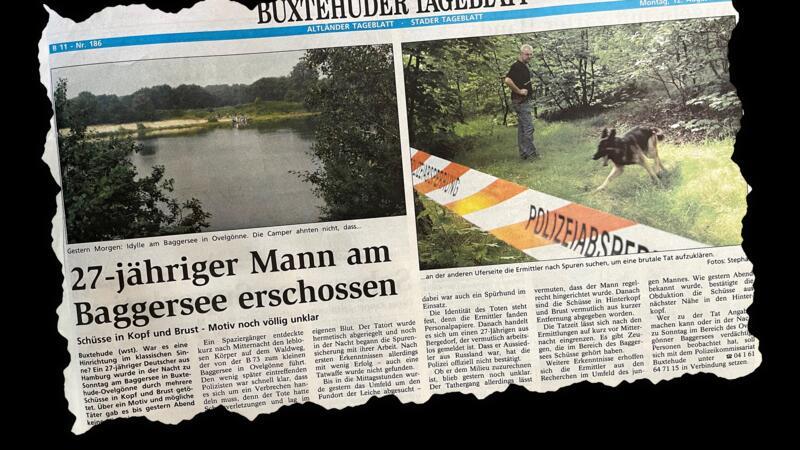 So berichtete das TAGEBLATT am 12. August 2002 über den erschossenen Mann am Baggersee in Ovelgönne.