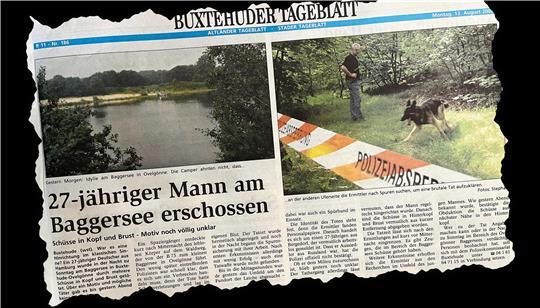 So berichtete das TAGEBLATT am 12. August 2002 von der Tat am Baggersee in Ovelgönne. Was sich vor mehr als 22 Jahren dort ereignete, erzählte jetzt ein Angeklagter vor dem Landgericht Stade.