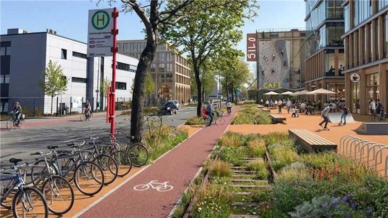 Buxtehude: Wachstum stößt an Grenzen – Neue Konzepte sind gefragt So könnte das Gewerbegebiet Alter Postweg einmal aussehen, werden die Visionen der Stadt Realität.