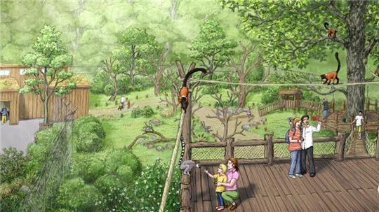 So könnte der Lemuren-Wald schon bald im Wingster Zoo aussehen.