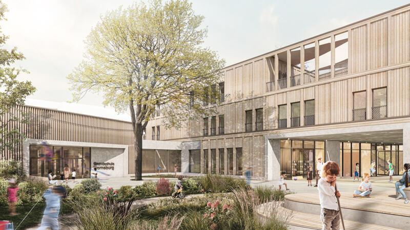 Aufstand der Grundschul-Eltern: Schlagabtausch in Horneburg So könnte der Neubau an der Grundschule Horneburg aussehen.