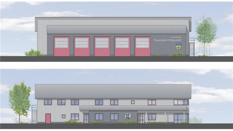 So könnte der neue Feuerwehrstützpunkt in Oldendorf aussehen. Das Haus bietet Platz - nicht nur für die Frewillige Feuerwehr Oldendorf.