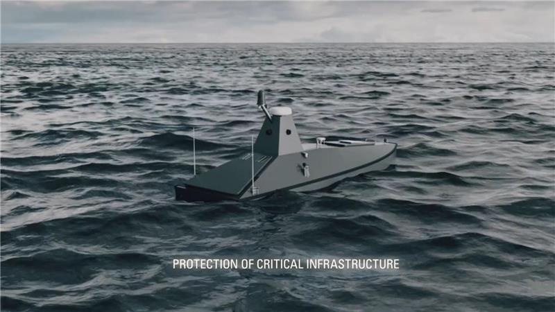 So könnten einmal autonome Boote aussehen, die beispielsweise in Offshore-Windparks patrouillieren.