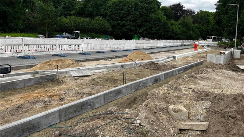 So sah die Baustelle an der B73 am Montag aus.