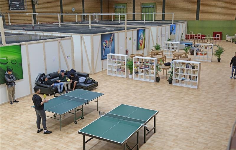 So sahen die Schlaf- und Wohnabteile in der Friedrich-Fröbel-Schule aus. Foto Schulz